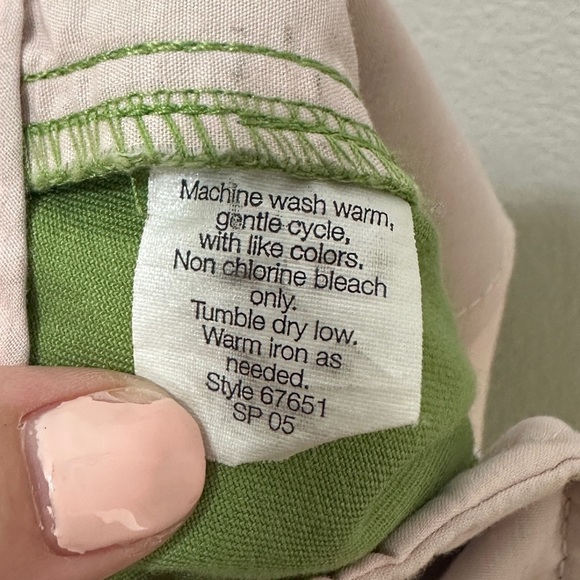 J. Crew Factory Women’s Sz 2 Favorite Fit Green Cropped Pants Flat Front Trouser - Picture 4 of 4